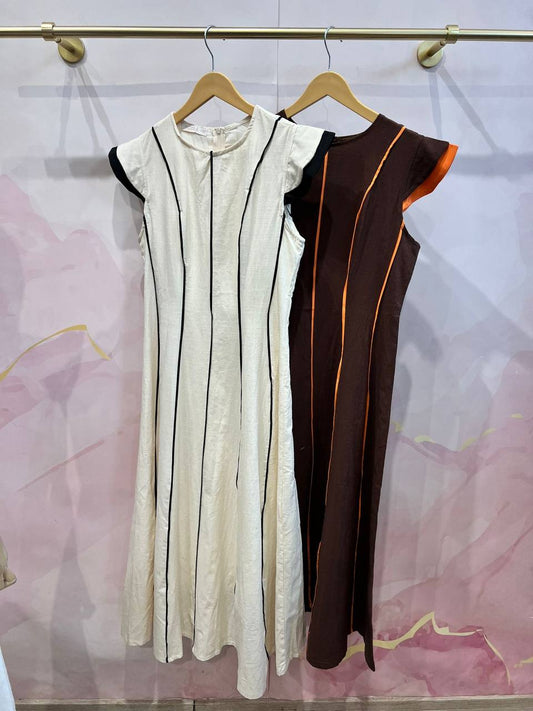 Linen and cotton blend dress
