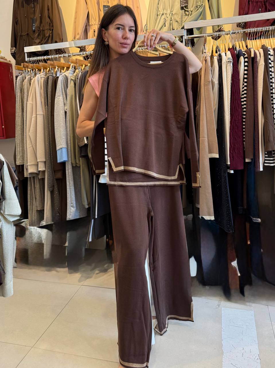 Viscose knit suit