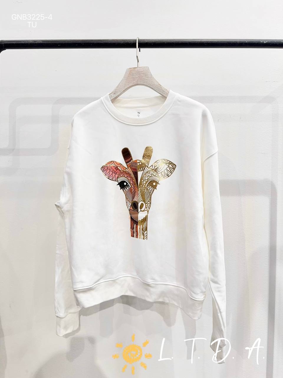 Loose-cut cotton jumper