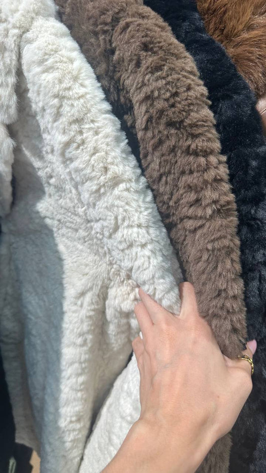 A soft lambskin half-coat