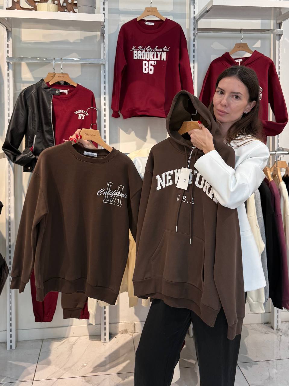 Oversized Fleece Sweatshirts - Dense Three-Thread Footer