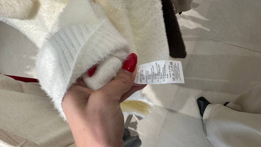 Dense Pile Knit with Pockets and Sewn Fur Collar