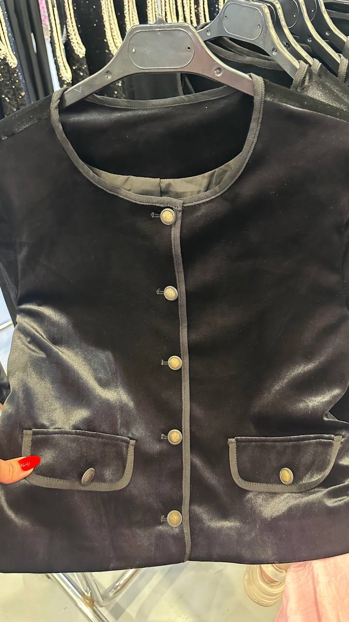 Chanel -style velvet jacket