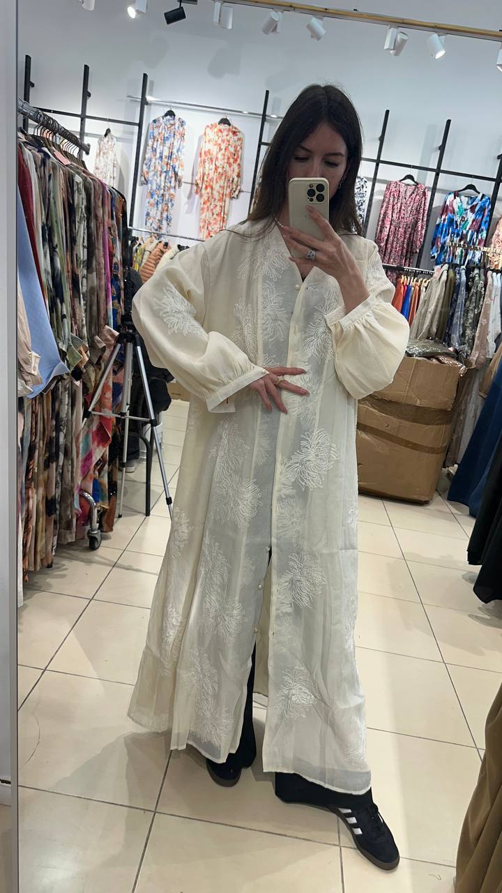 Dress with buttons