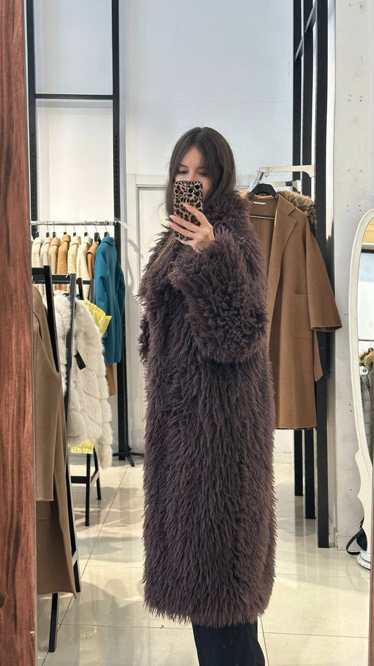 Chocolate-colored llama