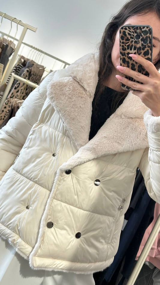 A double-breasted jacket