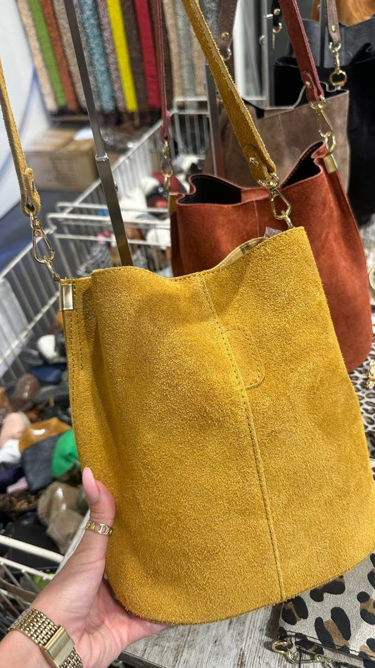 Cool autumn suede baskets