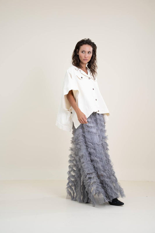 Button-Up Poncho - 100% Cotton