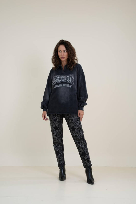 Stylish Polo-Style Sweater - 100% Cotton