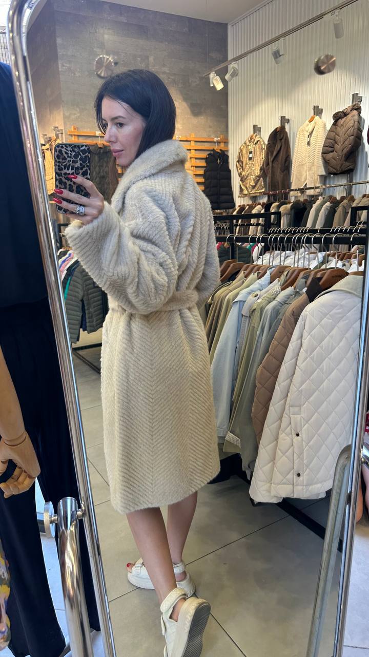 Eco-fur coat