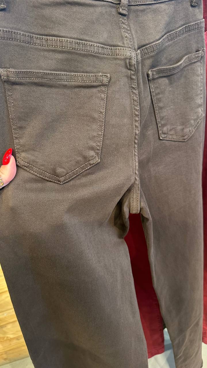 Chocolate-colored jeans