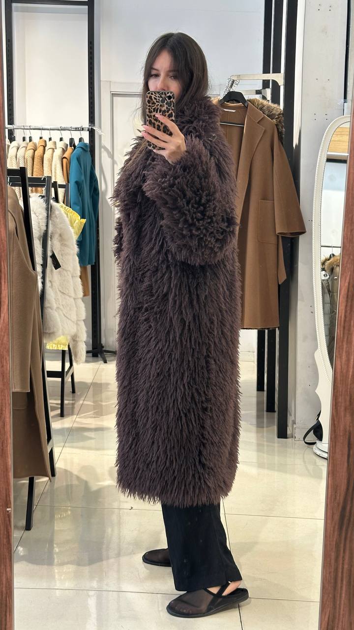 Chocolate-colored llama