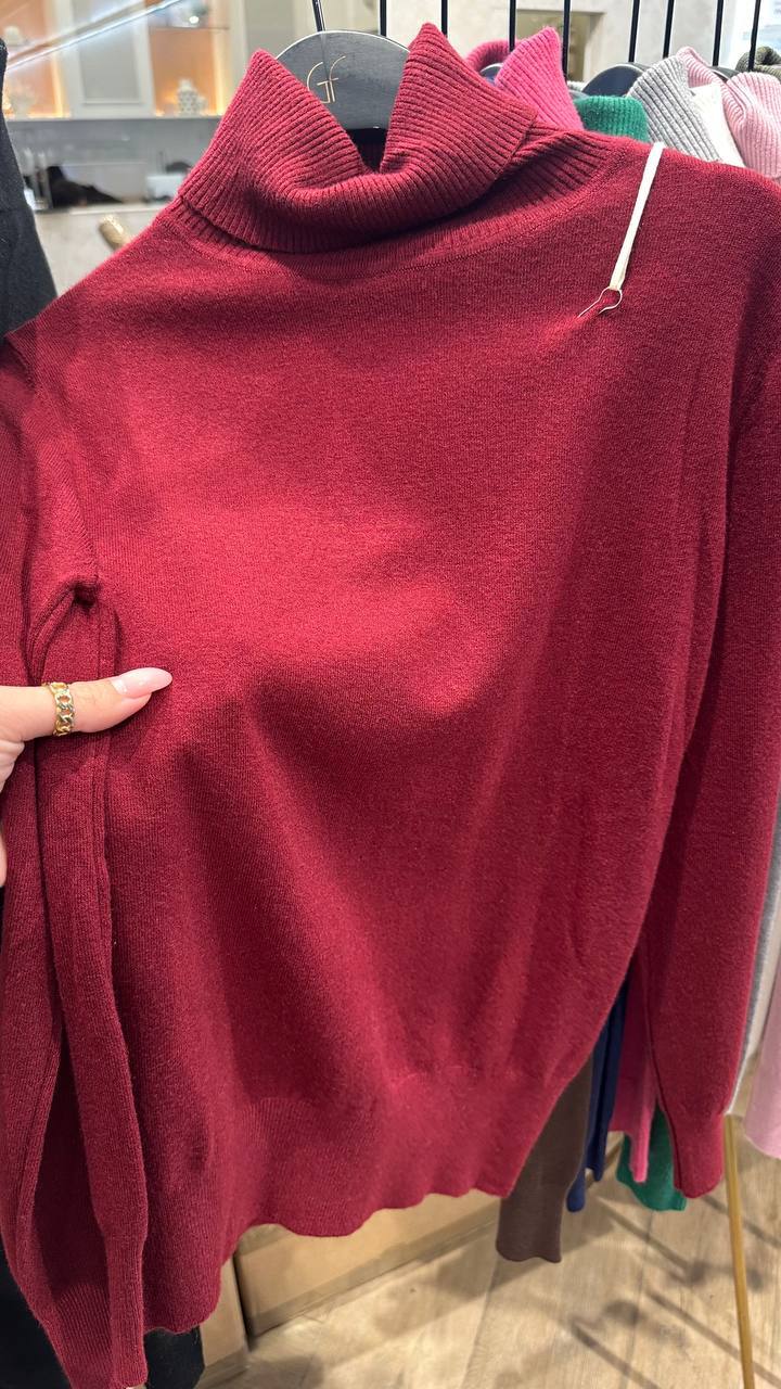 Basic turtlenecks in popular colors