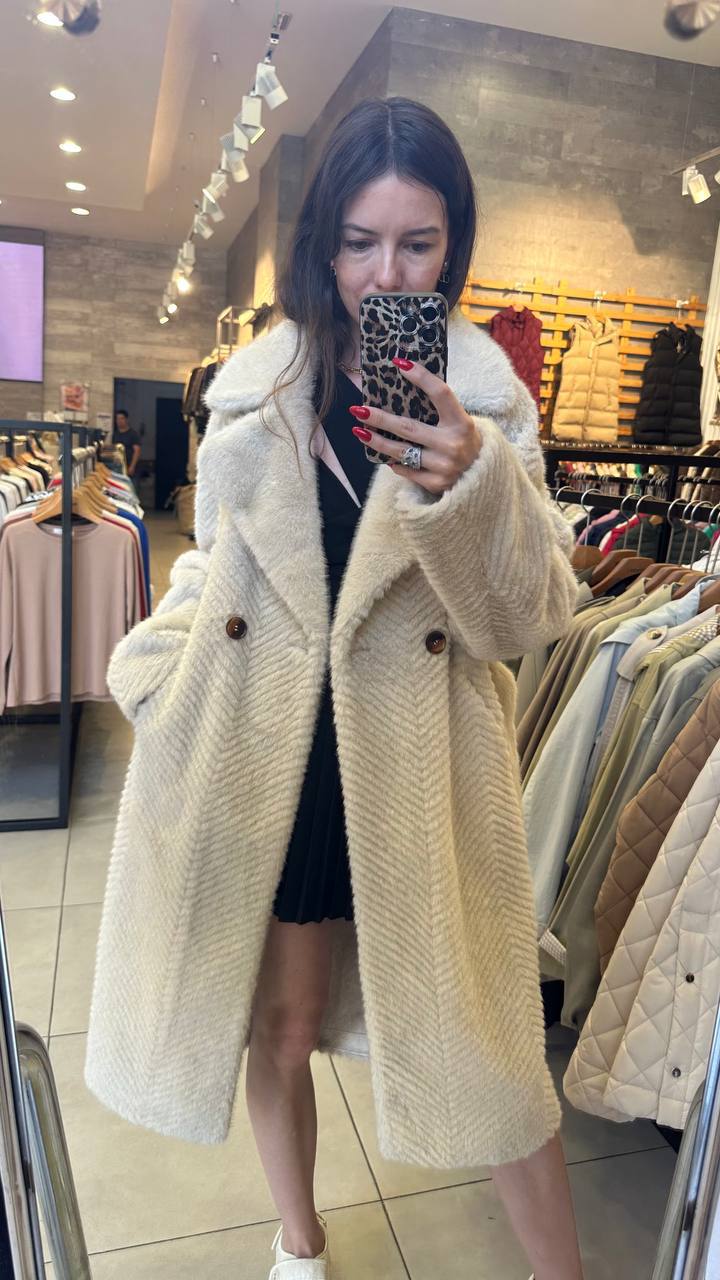 Eco-fur coat