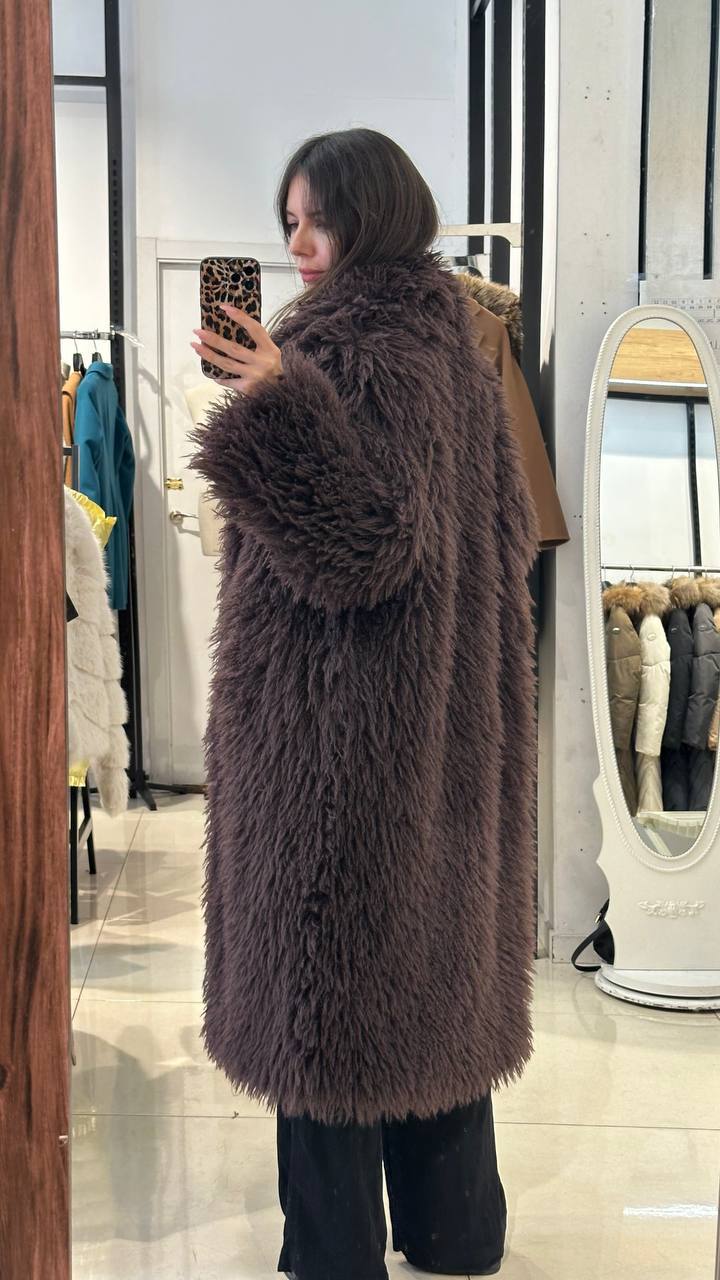 Chocolate-colored llama