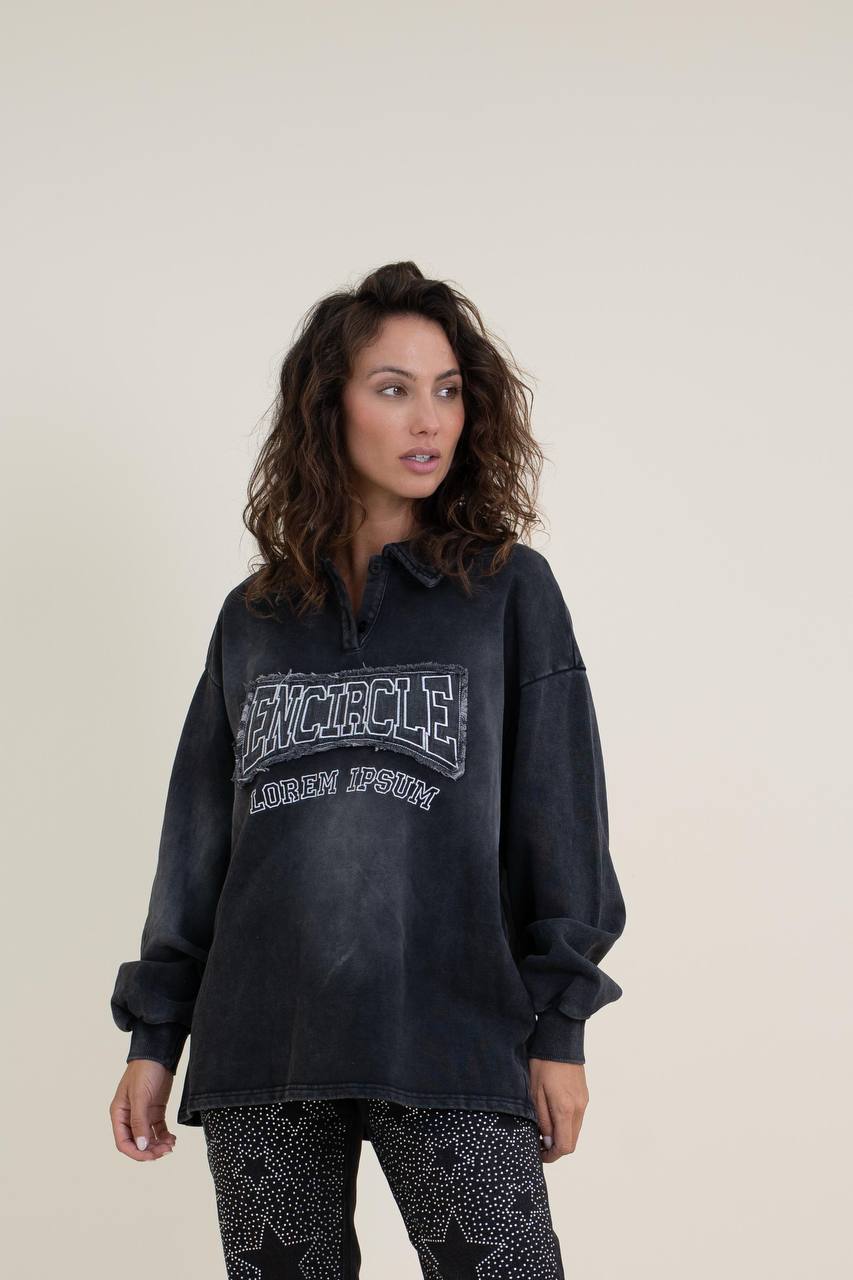 Stylish Polo-Style Sweater - 100% Cotton