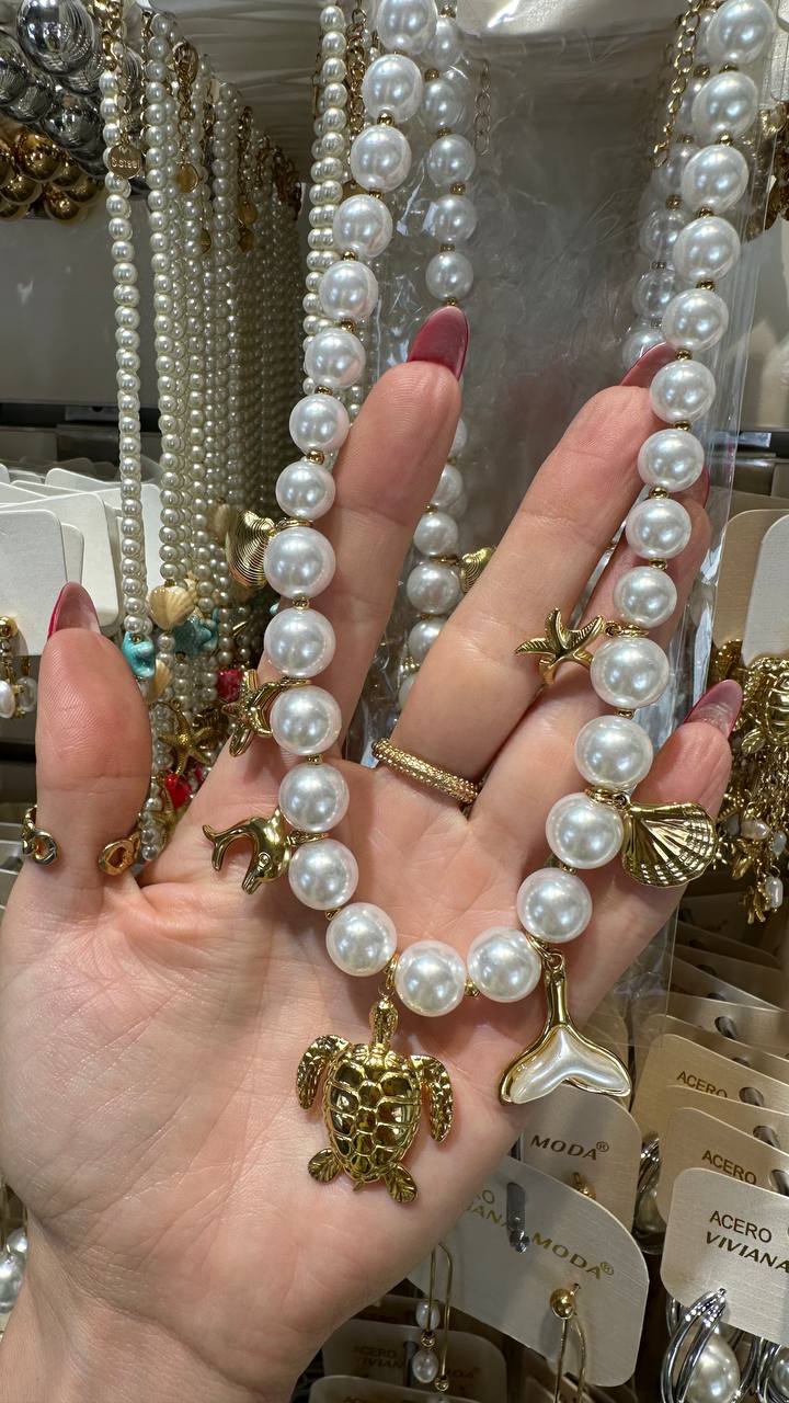 necklaces in a summer theme