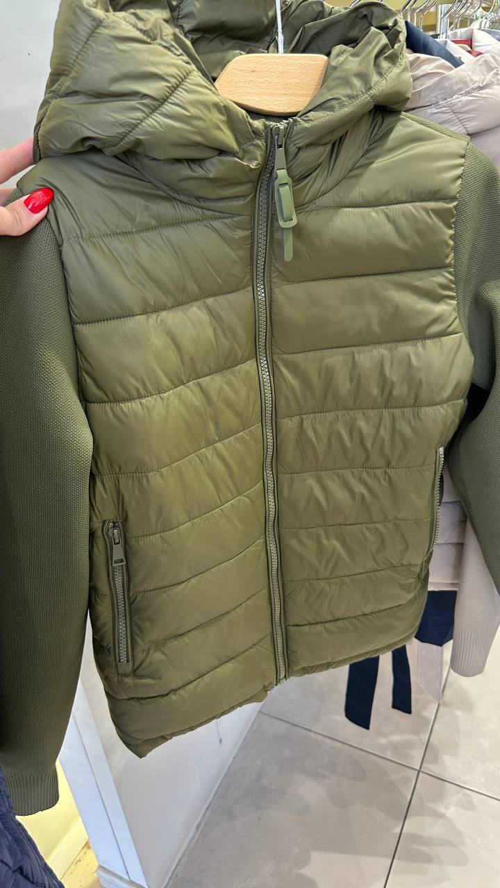 Stogram with combined knitwear and back
