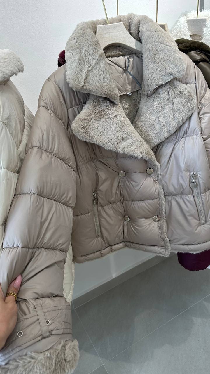 A double-breasted jacket