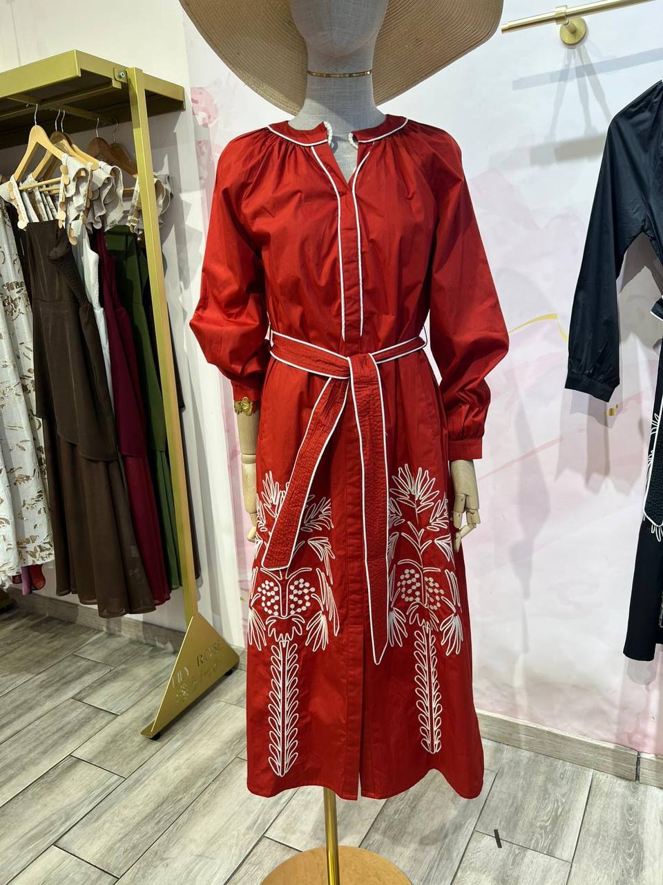 Dress on a belt