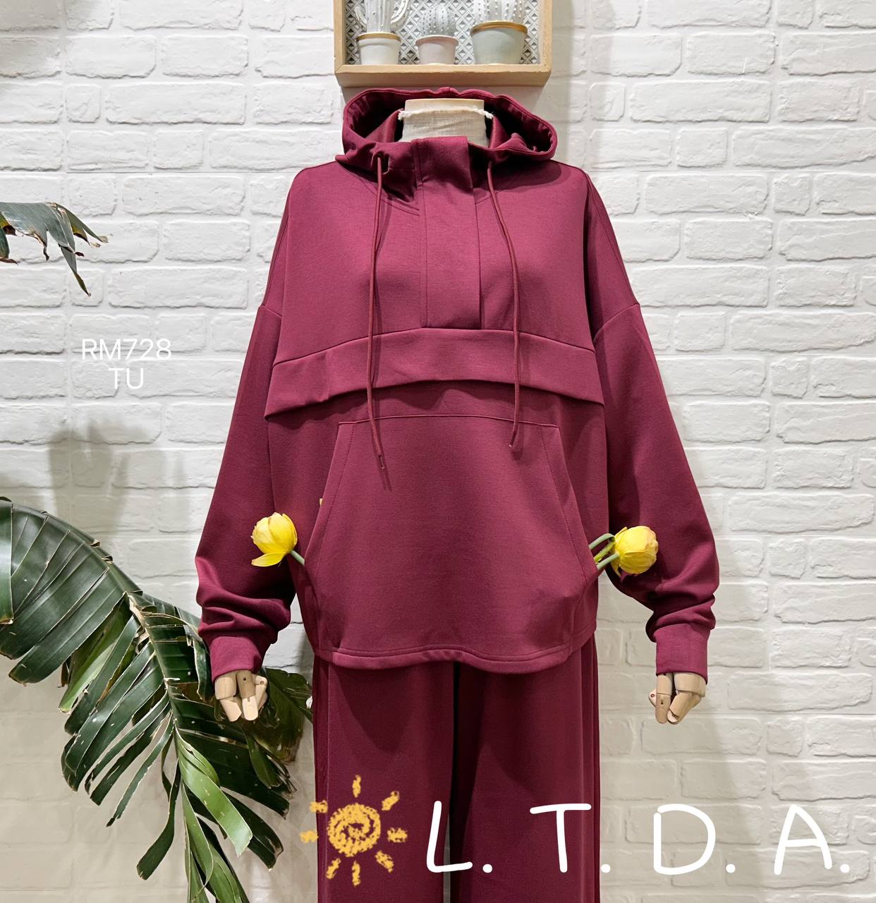 Viscose hoodie