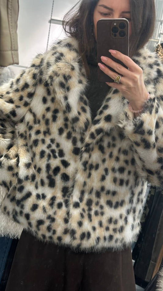 Leopard Medium-Length Coat