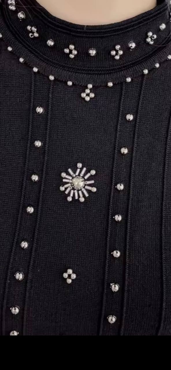 Midi Dress in Thick Viscose Knit