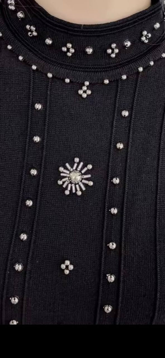 Midi Dress in Thick Viscose Knit