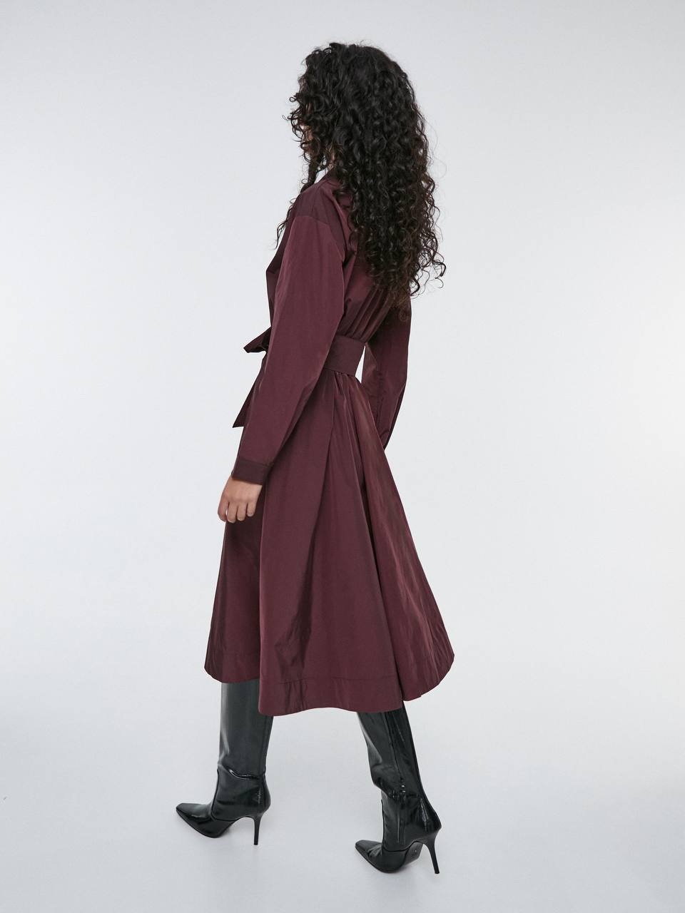 Grapefruit Color Shirt Dress