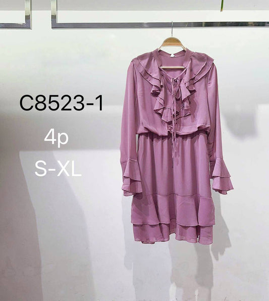 Romantic dress with ruffles