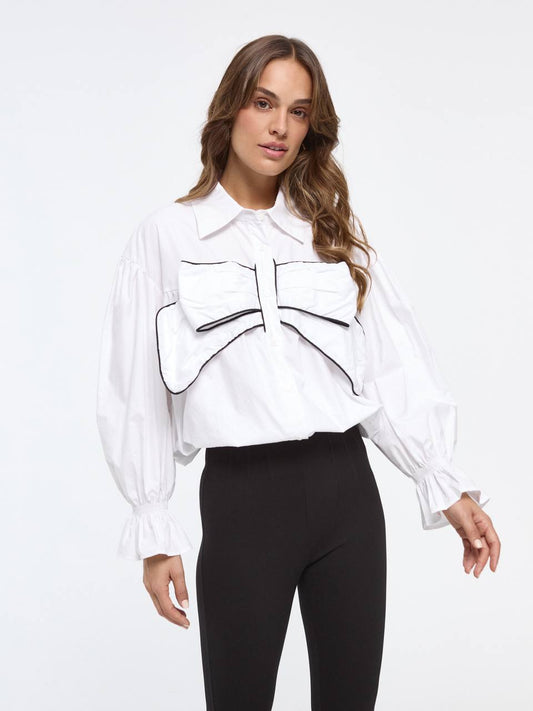 100% cotton shirt with a bow 🎀