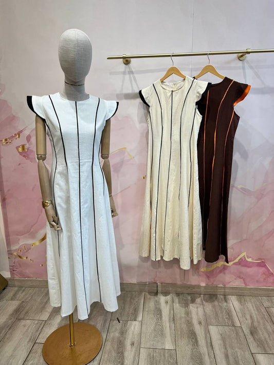 Linen and cotton blend dress