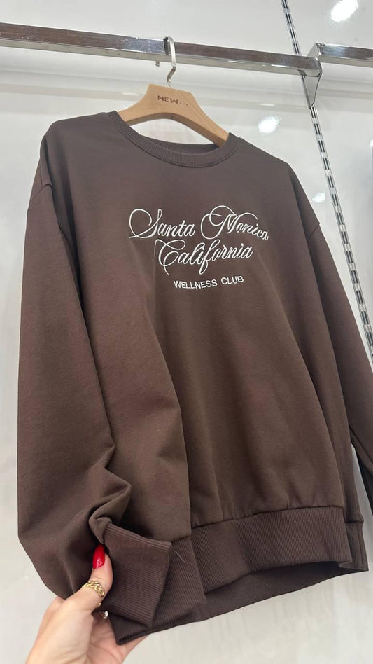 Hoodie with a laconic inscription.