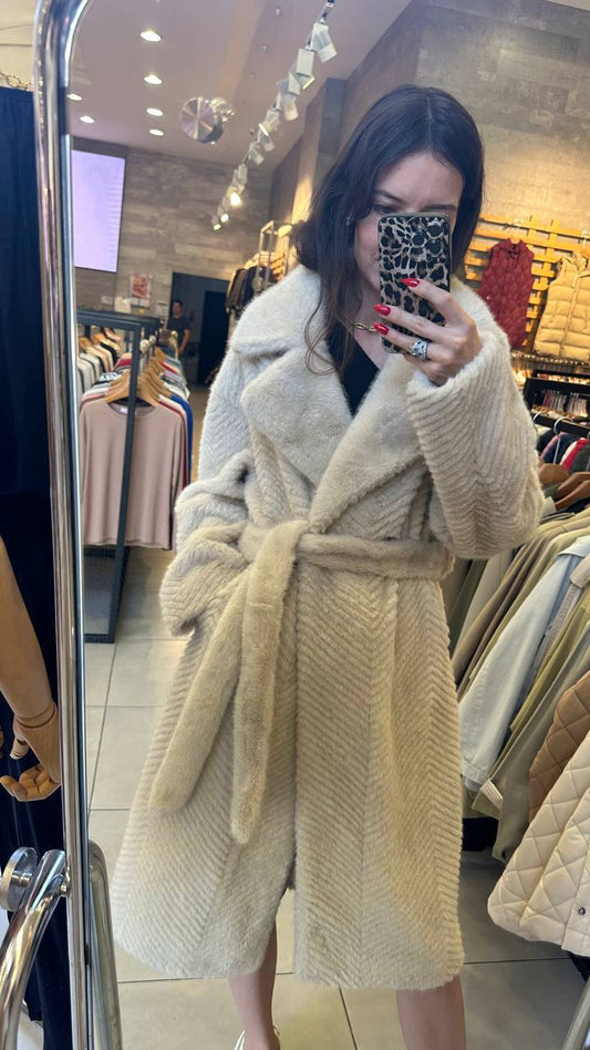 Eco-fur coat