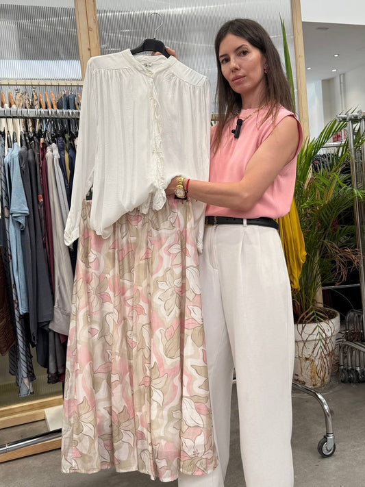 Blouse and skirt