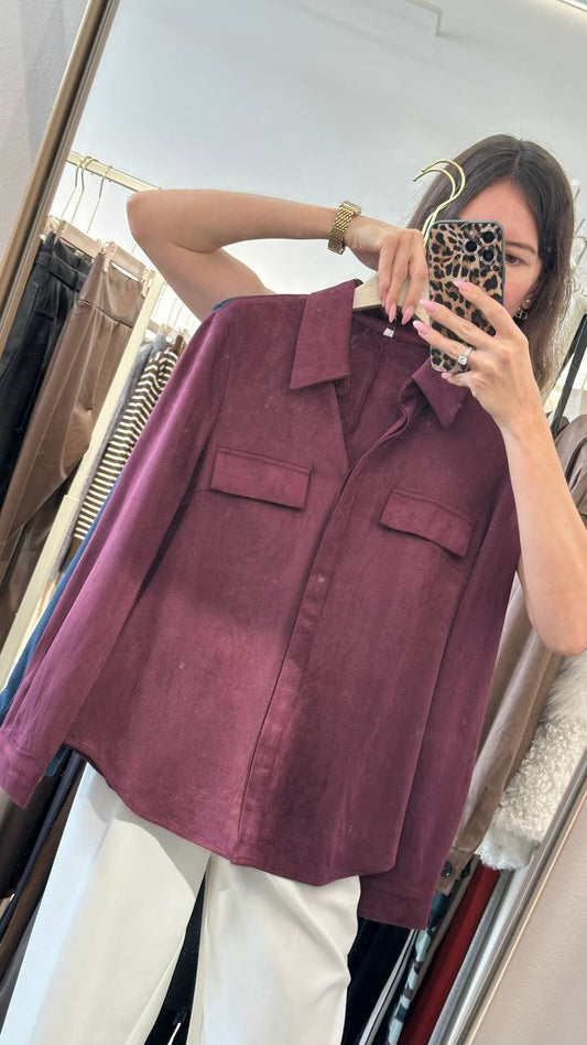 The shirt is made of soft eco-suede.