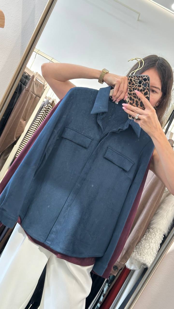 Faux suede shirt