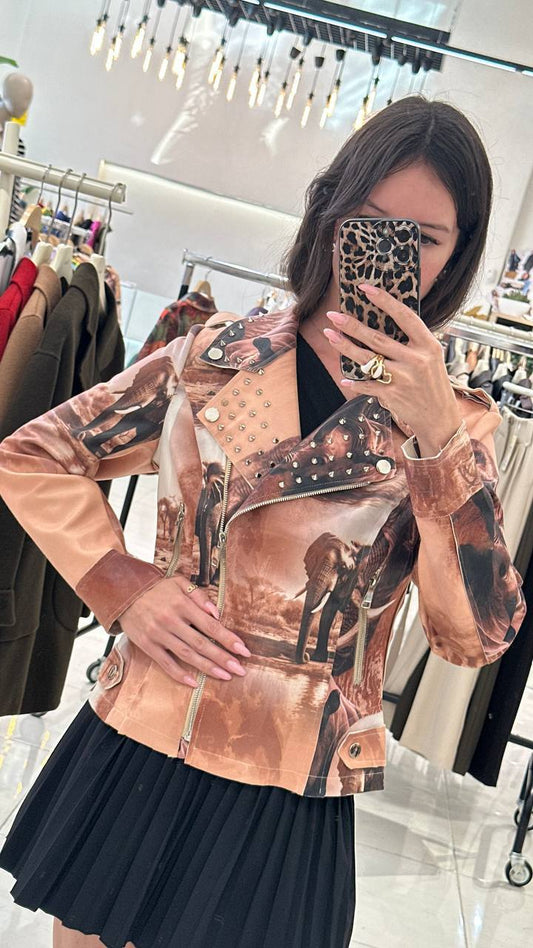 Interesting leather jacket