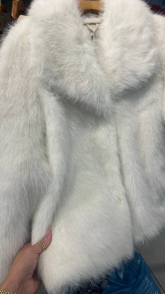 Beautiful white fur coat