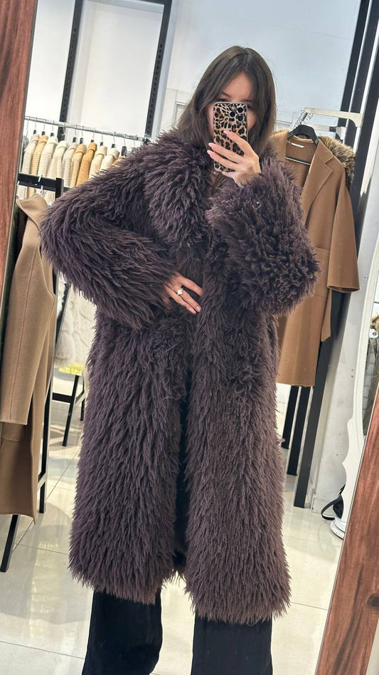 Chocolate-colored llama