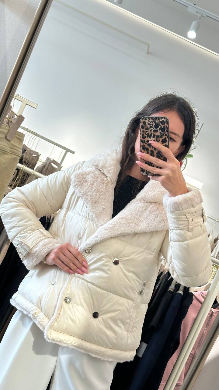 A double-breasted jacket
