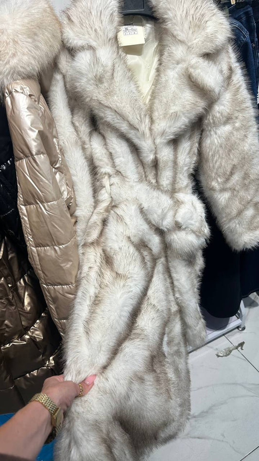 Luxurious long fur coat