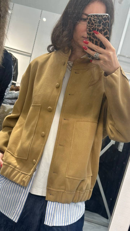 Stylish drape bomber