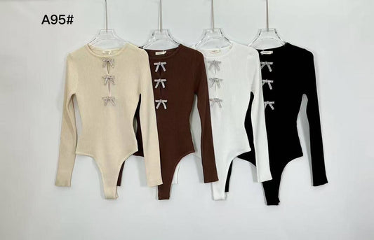Bodysuit with trendy bows