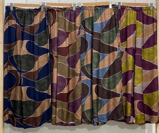 Viscose Silk Skirt with Elastic Waistband