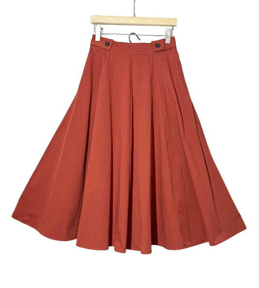 Elegant Midi Skirt in Autumn Colors