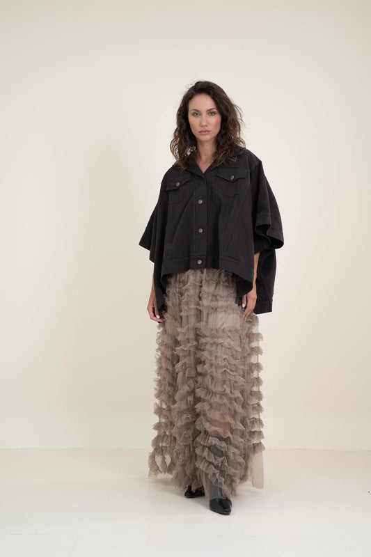 Button-Up Poncho - 100% Cotton