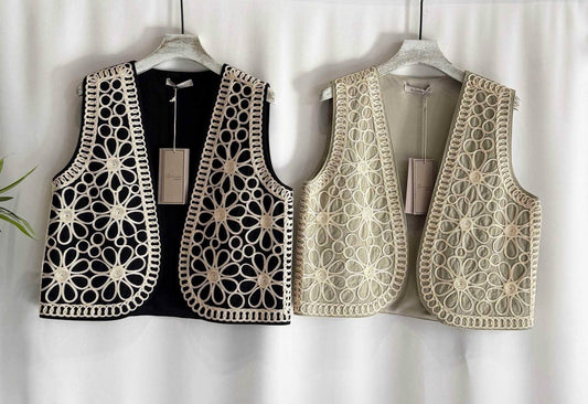 Vest with a textured pattern