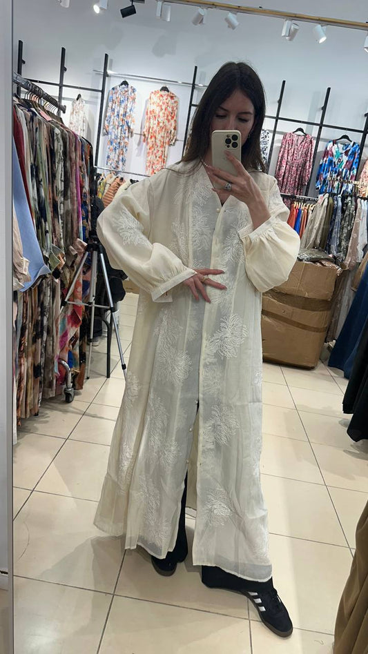 Dress with buttons