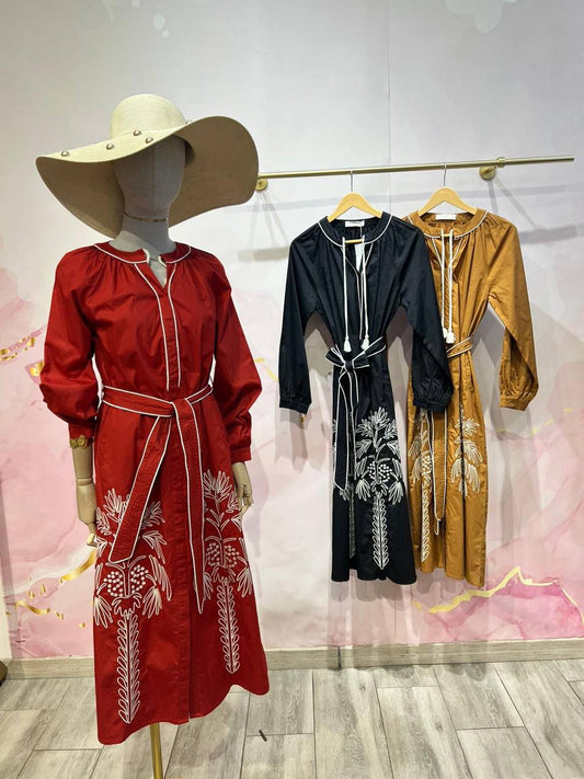 Dress on a belt